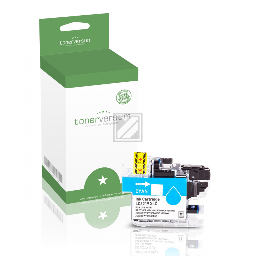 Tonerversum Tintenpatrone cyan HC (104117) ersetzt LC-3219XLC