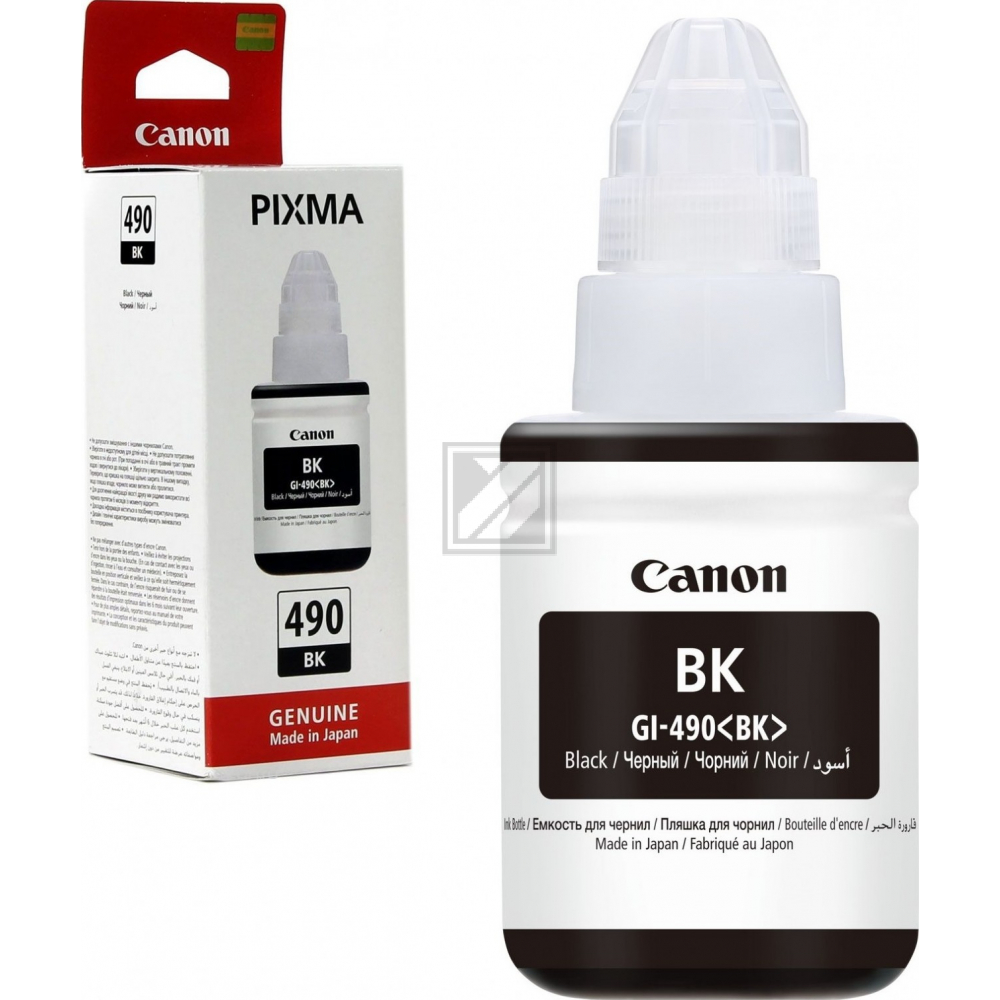 Canon Tintennachfüllfläschchen schwarz SC (0663C001, GI-490BK)