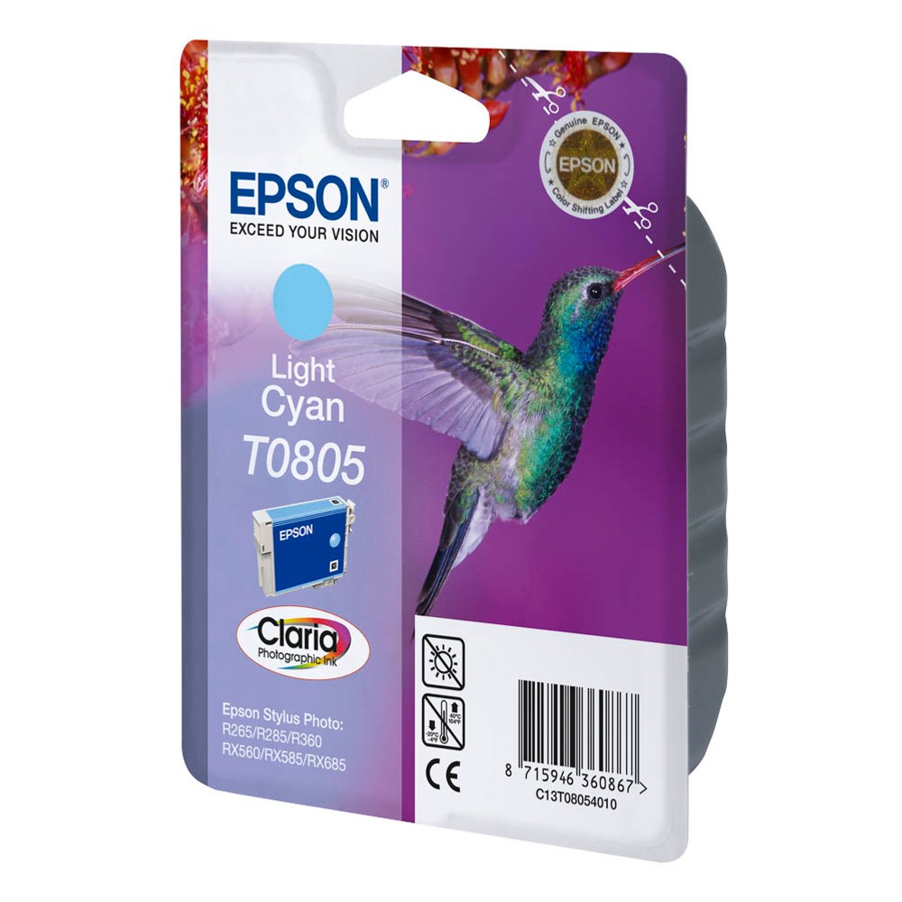 Epson Tintenpatrone cyan light (C13T08054010, T0805)
