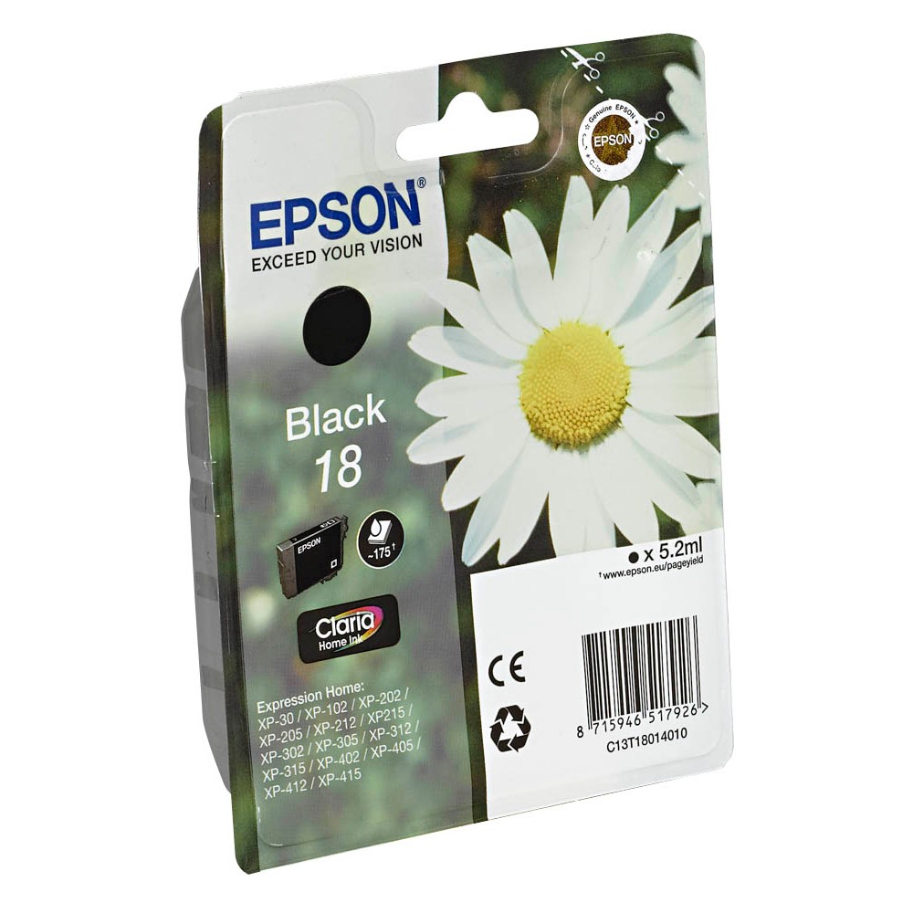 Epson 18 / C13T18014012 Tinte Black