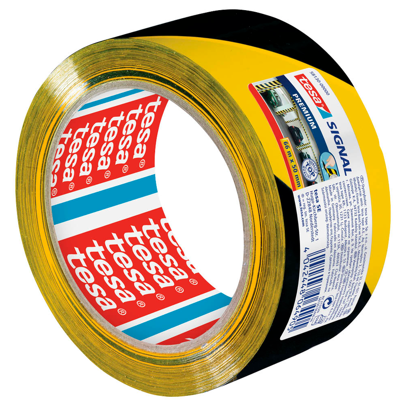 tesa Warnklebeband Signal PREMIUM schwarz/gelb 50,0 mm x 66,0 m 1 Rolle