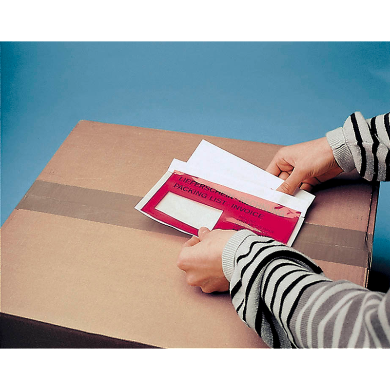 docuFIX® CLASSIC Lieferscheintaschen plus Kunststoff DIN lang 250 St.