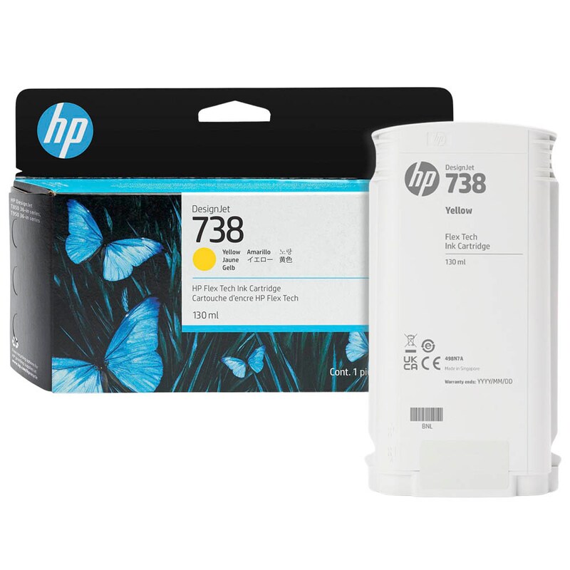 HP Tintenpatrone gelb SC (498N7A, 738)