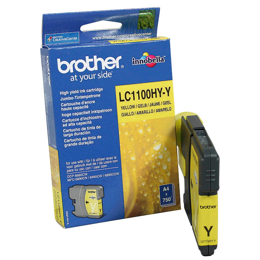 Brother Tintenpatrone gelb HC (LC-1100HYY)